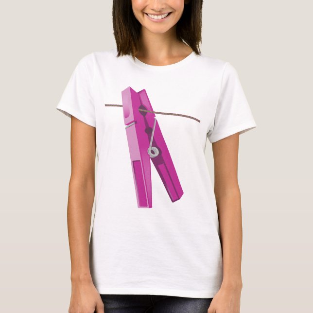Clothespin washing line peg T-Shirt (Front)