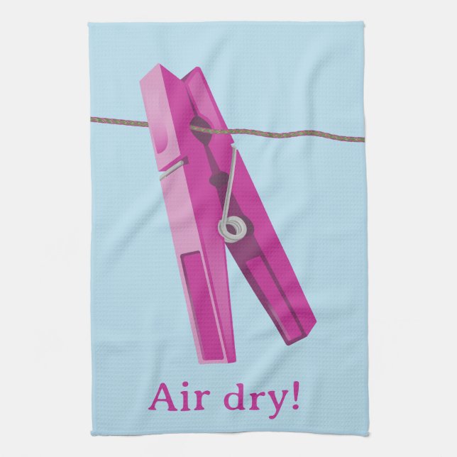 Clothespin washing line peg tea towel (Vertical)