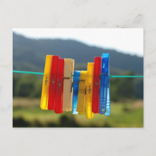 Clothespins Postcard