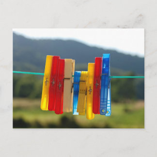 Clothespins Postcard