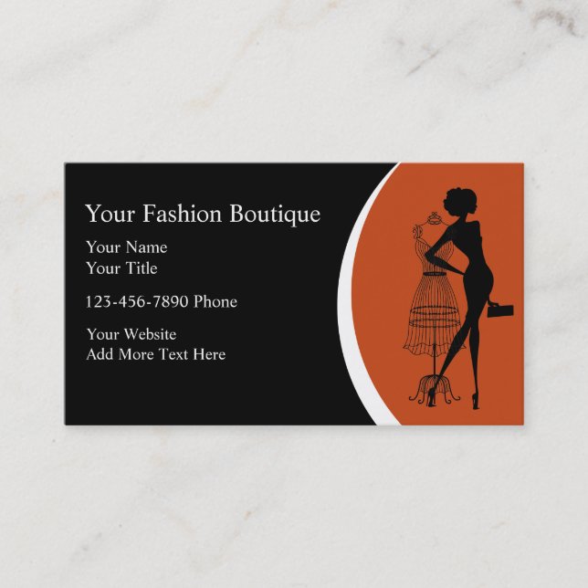 Clothing Boutique Business Cards (Front)
