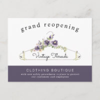 Clothing Boutique Grand Reopening Covid Safety