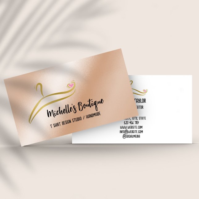 Clothing Custom T Shirt Print Apparel Store Business Card (Creator Uploaded)