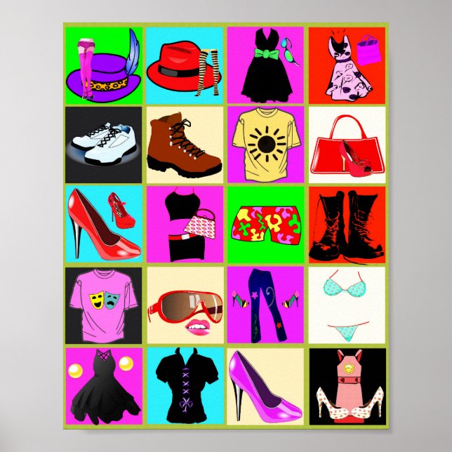 clothing fashion pop art collage poster (Front)