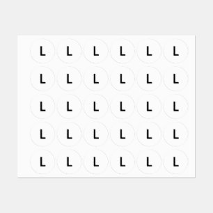 Clothing L Large Size Round Adhesive Labels for Cl