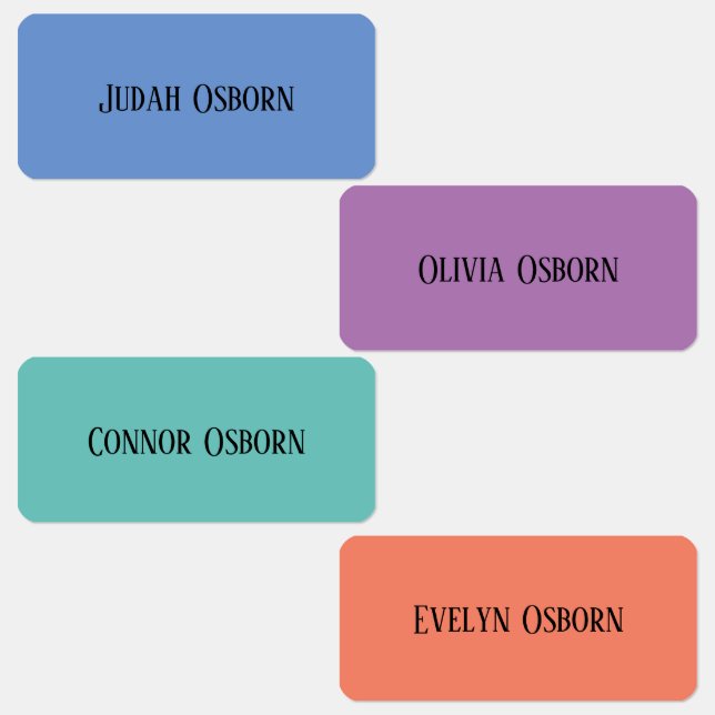 Clothing Labels- Jewel Tones (Group)