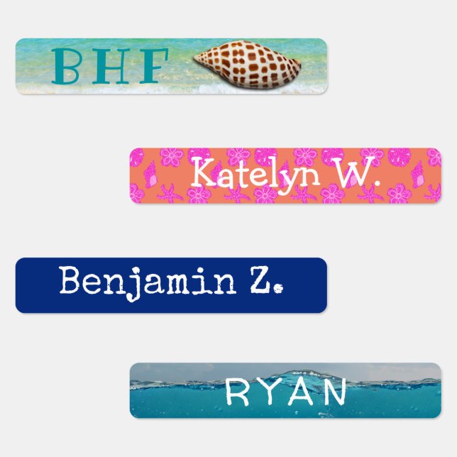 Clothing Labels Ocean Personalised Boys Girls (Group)