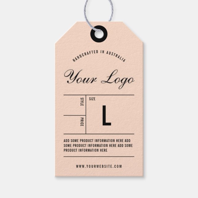 Clothing Logo Hang Price Tag (Front)