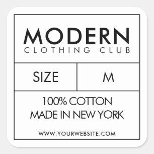 Clothing Neck Label Stickers Design