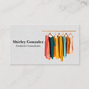Clothing on Hangers   Fashionista Business Card