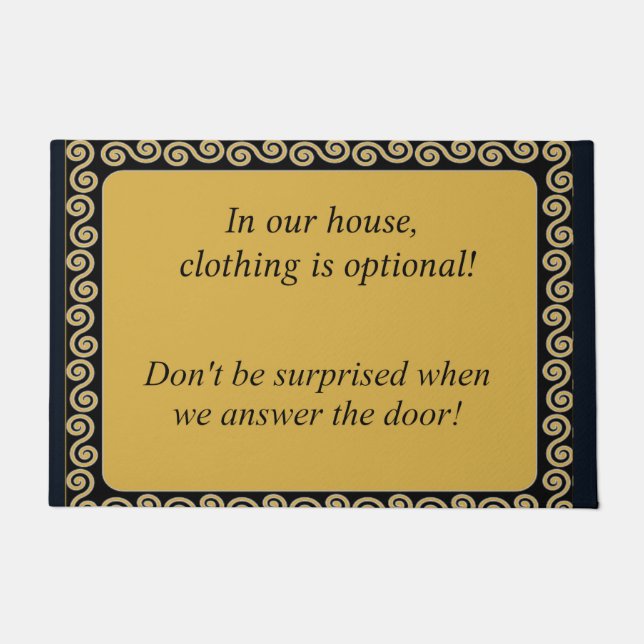 Clothing Optional Household Doormat (Front)