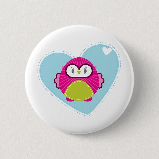CLOTHING :: owl - hoot 6 Cm Round Badge (Front)