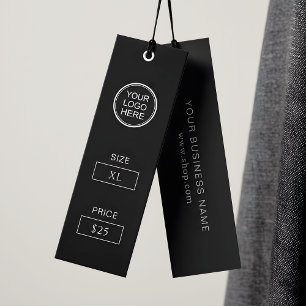 Clothing Price Tag Modern Black Hang Tags