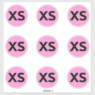 Clothing Size Stickers Labels