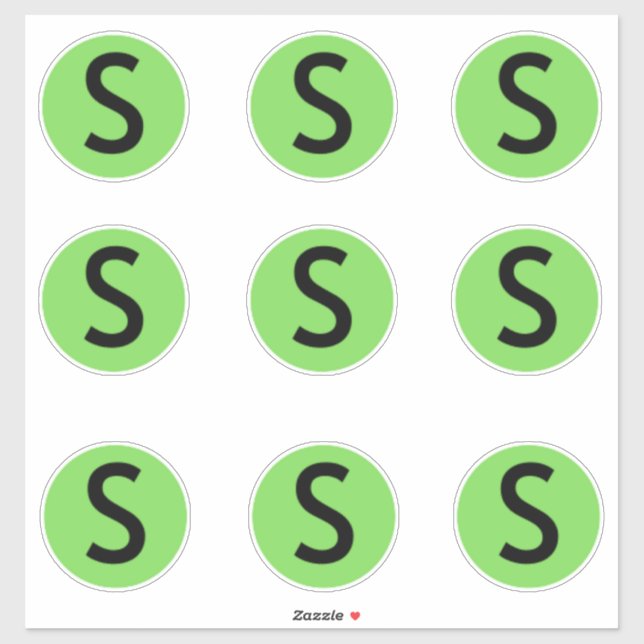 Clothing Size Stickers Labels (Sheet)