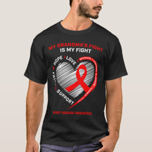 Clothing Support Grandma Red Heart Disease Awarene T-Shirt