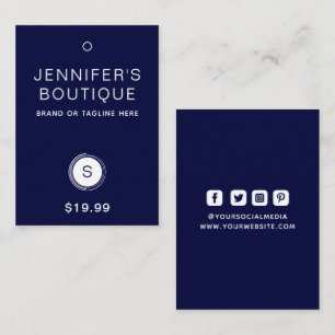 Clothing Tags Hang Tags Small Business Blue White