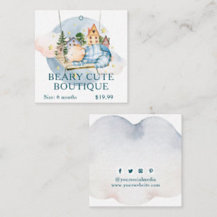 Clothing Tags Small Business Bear Baby Kids Cute