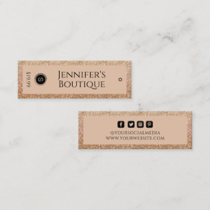 Clothing Tags Small Business Black Gold Glitter