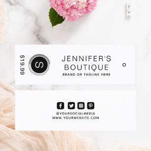 Clothing Tags Small Business Black White