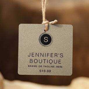 Clothing Tags Small Business Champagne Glitter