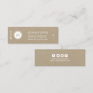 Clothing Tags Small Business Champagne White