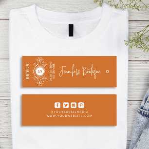 Clothing Tags Small Business Cinnamon Price Tags