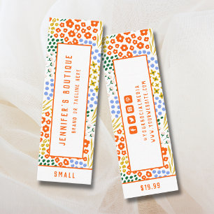 Clothing Tags Small Business Floral Price Tag