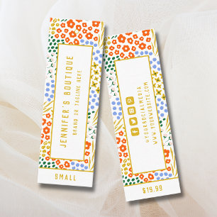 Clothing Tags Small Business Floral Price Tag