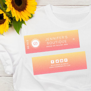 Clothing Tags Small Business Orange White