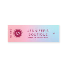 Clothing Tags Small Business Pink Blue Ombre