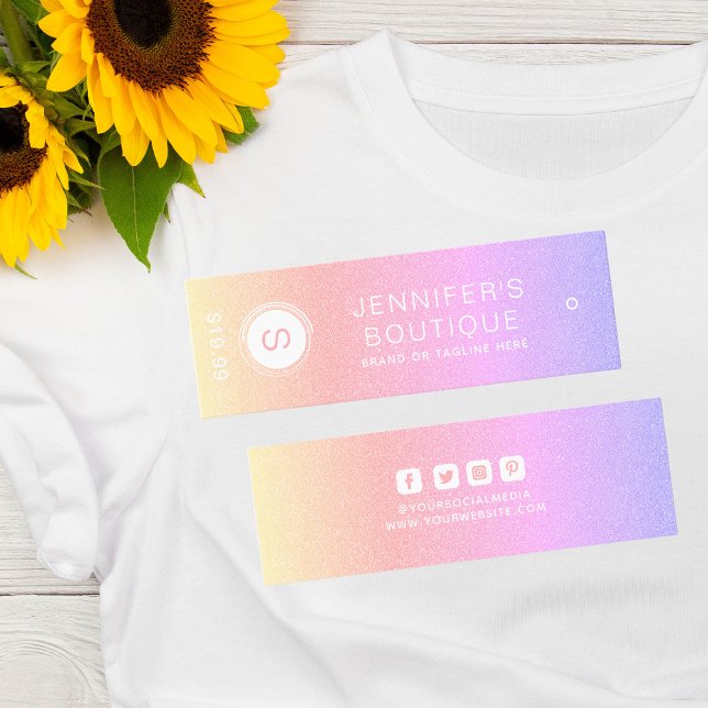 Clothing Tags Small Business Rainbow White (Creator Uploaded)