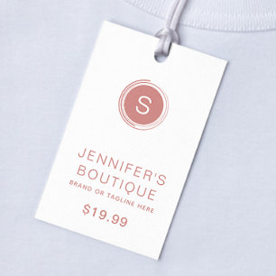 Clothing Tags Small Business Red White
