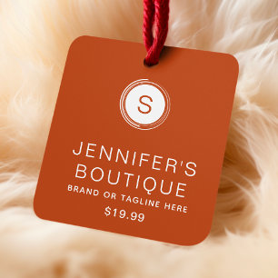 Clothing Tags Small Business Rust White