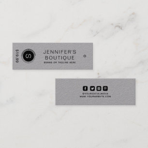Clothing Tags Small Business Silver