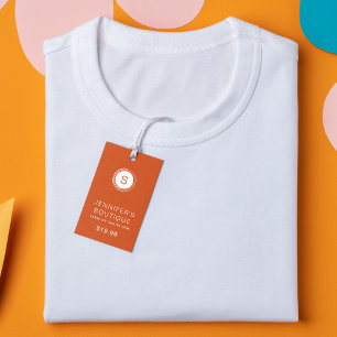 Clothing Tags Small Business Sinopia Orange