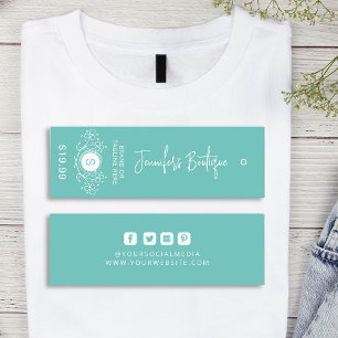 Clothing Tags Small Business Turquoise Price Tags