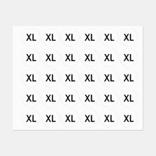 Clothing XL Large Size Labels for Clothes Apparel