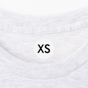 Clothing XS Small Size Labels for Clothes Apparel