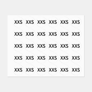 Clothing XXS Small Size Labels for Clothes Apparel