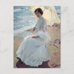 Clotilde on the Beach - Joaquín Sorolla Postcard