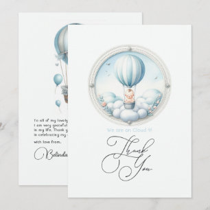 Cloud 9 Baby Shower Thank You Card