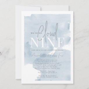 Cloud 9 Blue Sky Boy Baby Shower by Mail Invitation