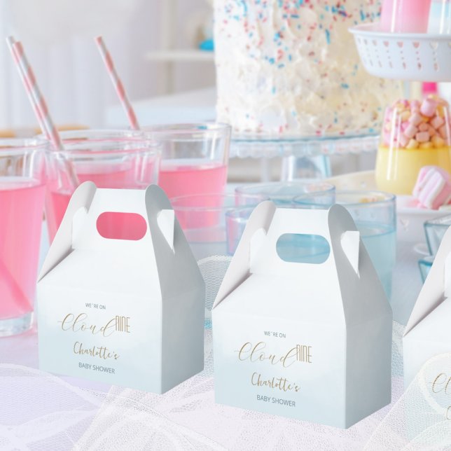 Cloud 9 Celestial Blue Baby Shower Favour Box (Cloud 9 Celestial Blue Baby Shower Favor Boxes ©Susanne Sachers - Sunny Mind 🌞)