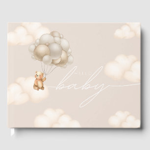 Cloud 9 Neutral Bear Baby Shower Guest Book