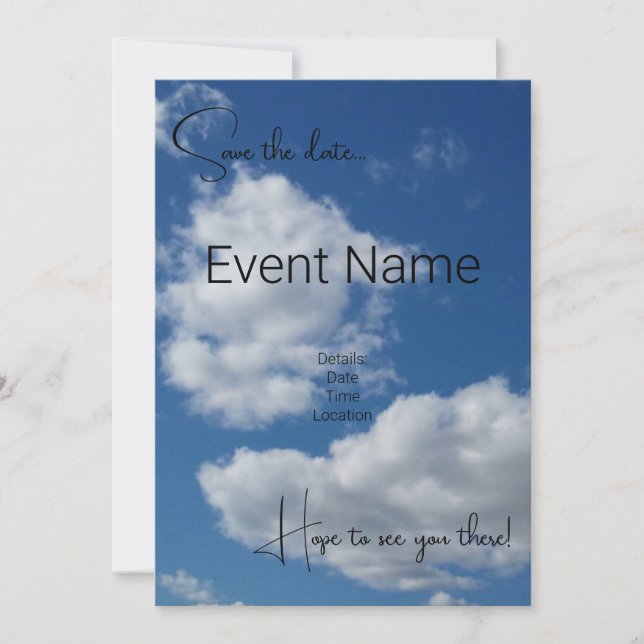 Cloud 9 Save the Date (Front)