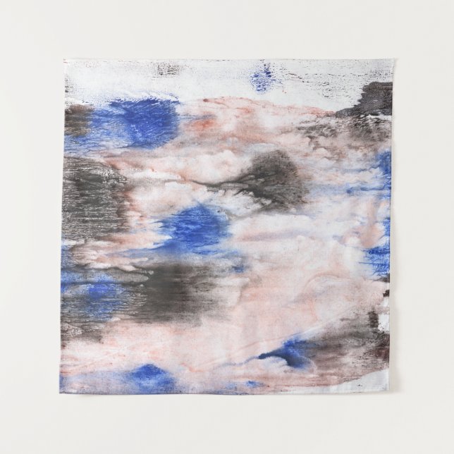 Cloud abstraction. Abstract watercolor background. Tapestry (Front)