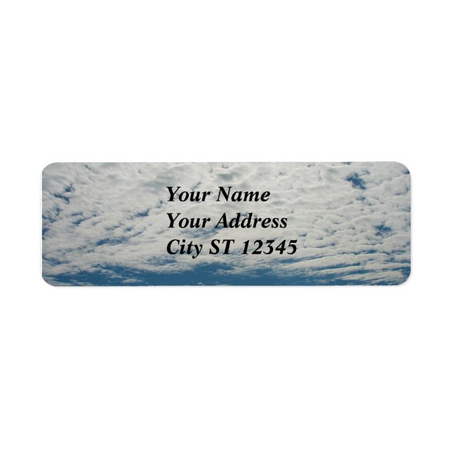 Cloud Address Label Return Address Label (Front)