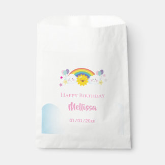 Cloud and Rainbow Children Birthday party Favour Bag