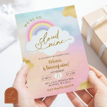 Cloud and rainbow Kid's Colourful 9th Birthday Invitation<br><div class="desc">Cloud and rainbow Kid's Colourful 9th Birthday Invitation</div>